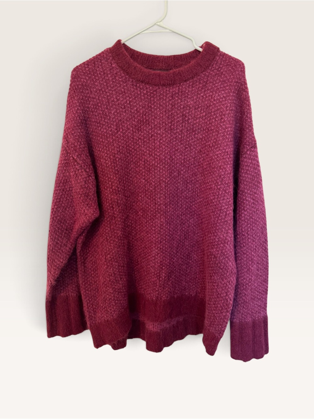Banana Republic Andi Oversized Alpaca Blend Sweater Berry Pink Size Medium